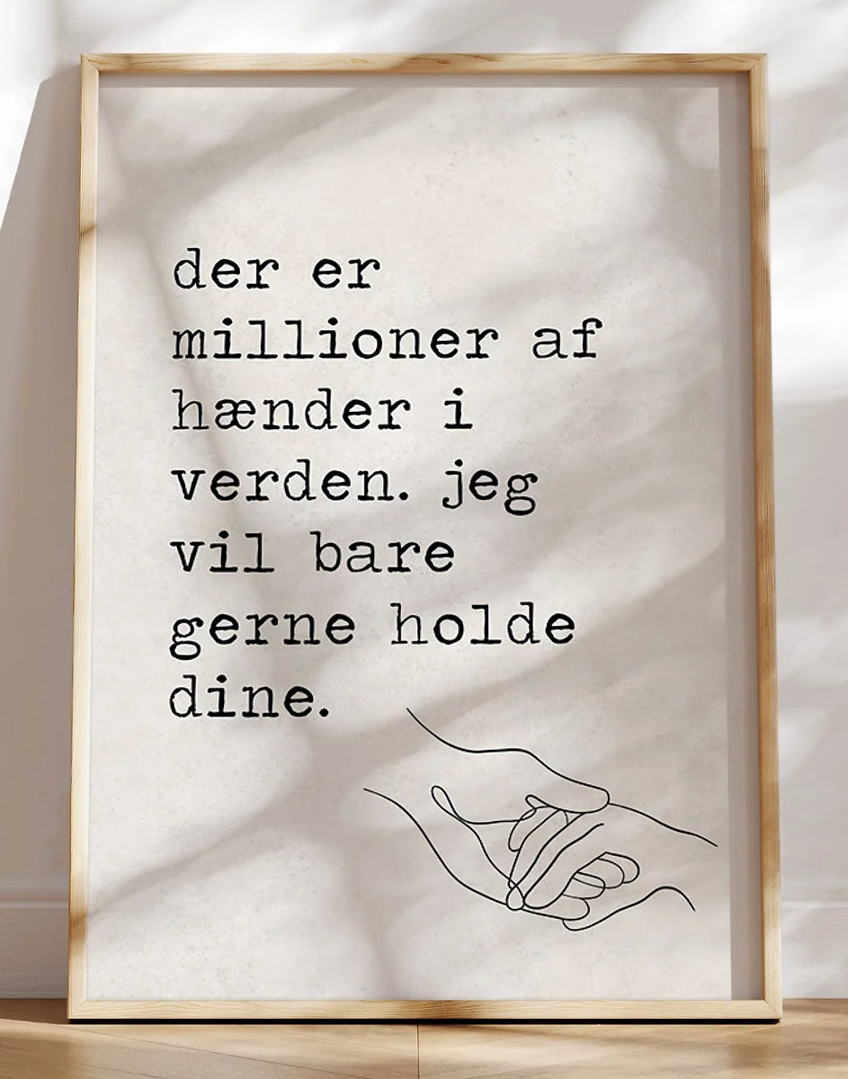 Plakat med fint citat om kærlighed - Millioner af hænder