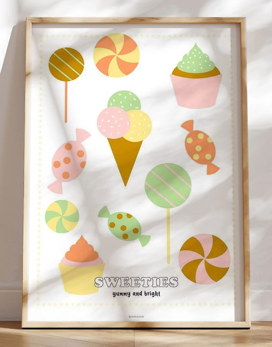 Børneplakat - Sweeties