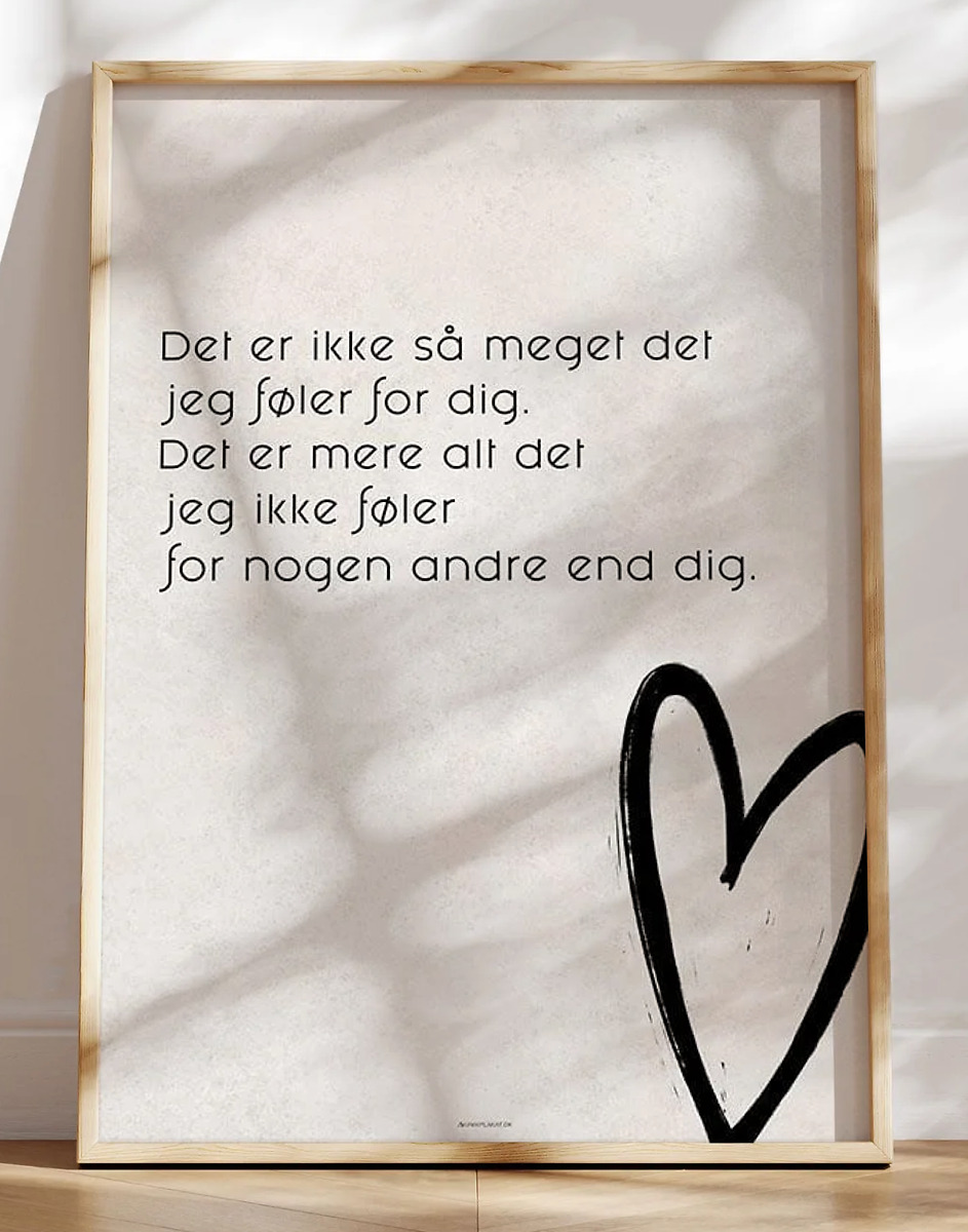 Sødt kærlighedscitat - Det er ikke det