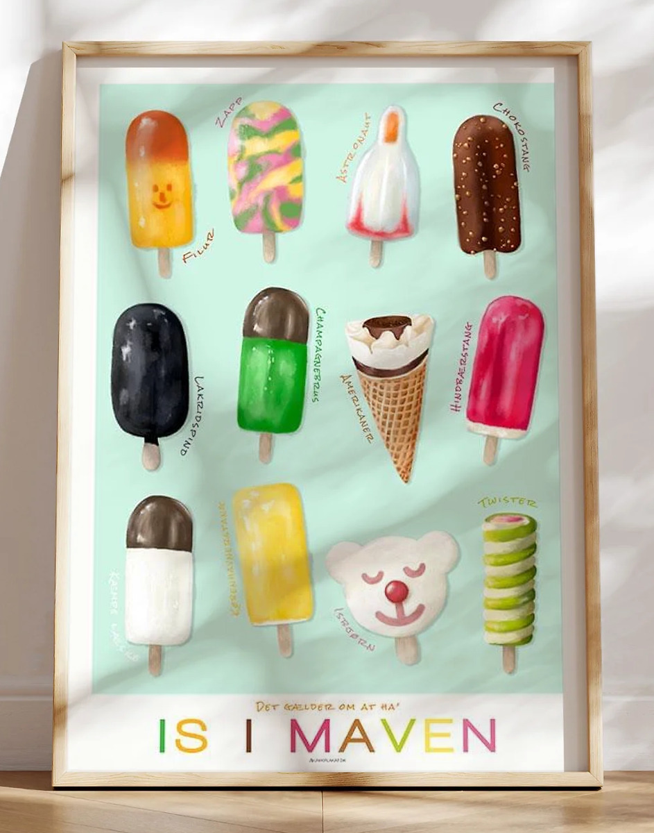 Is plakat med ispinde