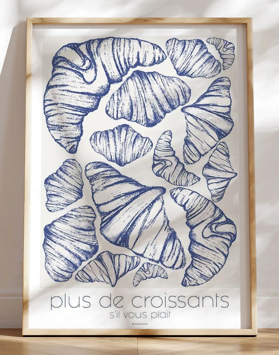 Plus de croissants - Madplakat til køkkenet