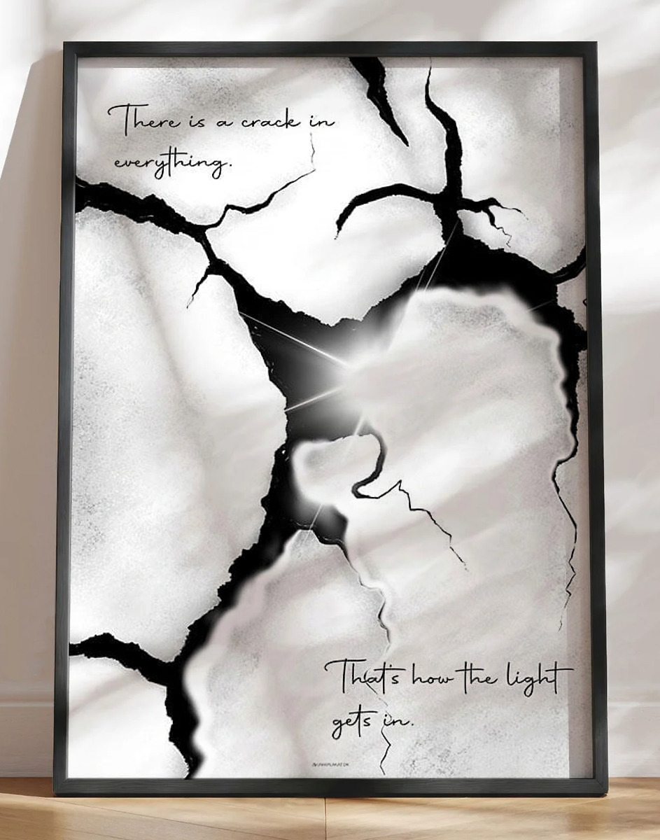 Crack in Everything - plakat med inspirerende citat