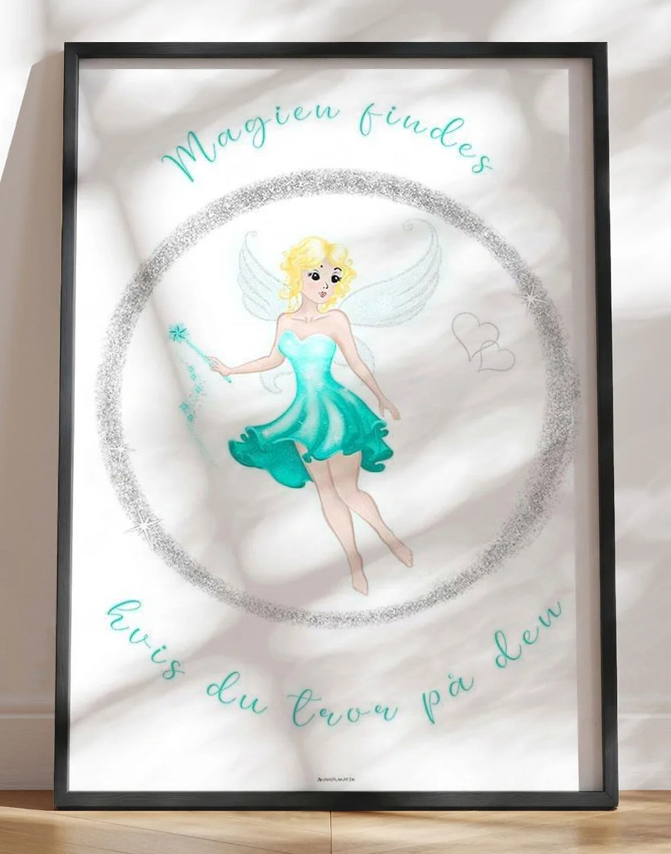Børneplakat med fe