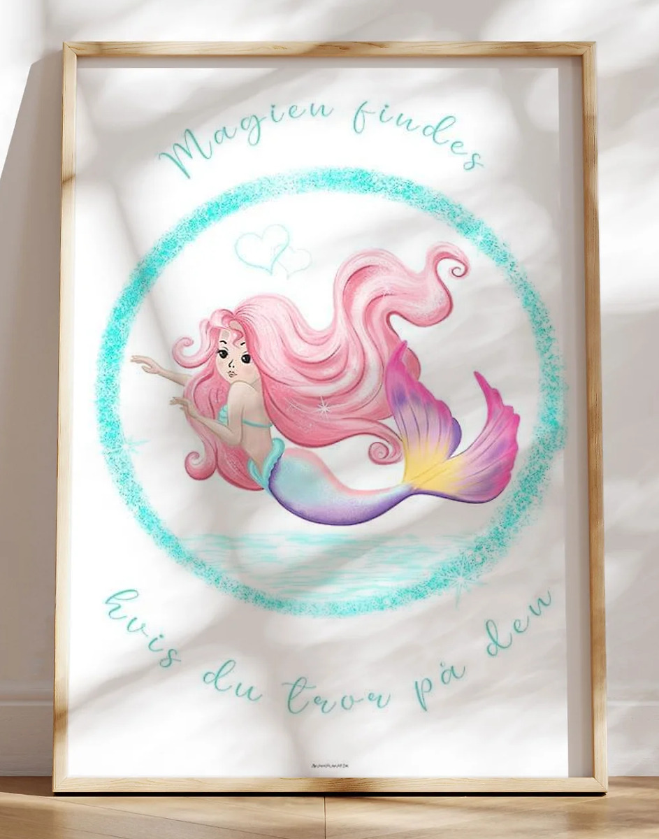 Havfrueplakat til børn
