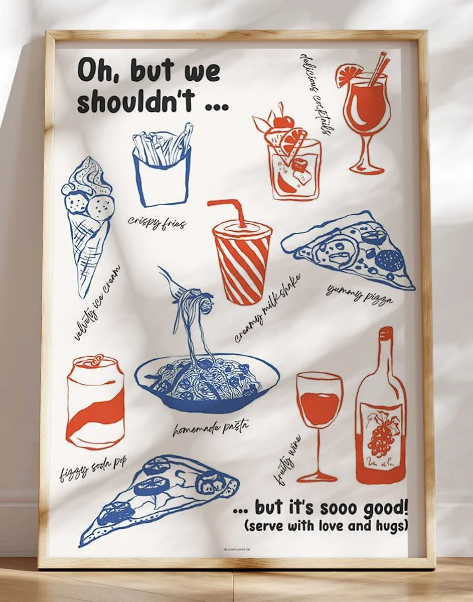 Retro fastfood plakat