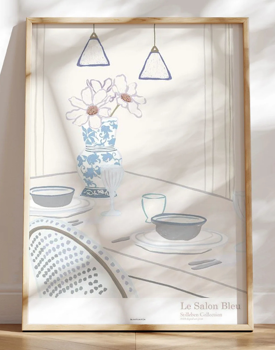Stilleben kunstplakat - Le Salon Bleu