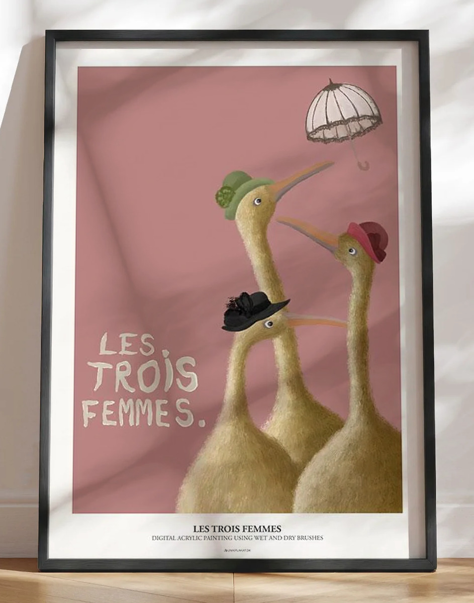 Kunstplakat - Les trois femmes