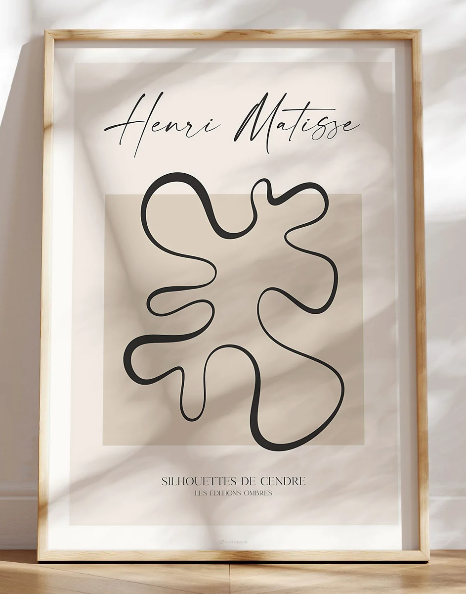 Henri Matisse kunstplakat - Silhouettes de cendre II
