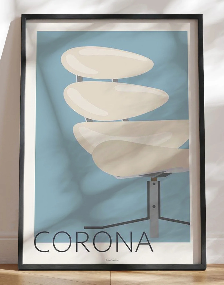Grafisk plakat - Corona stol