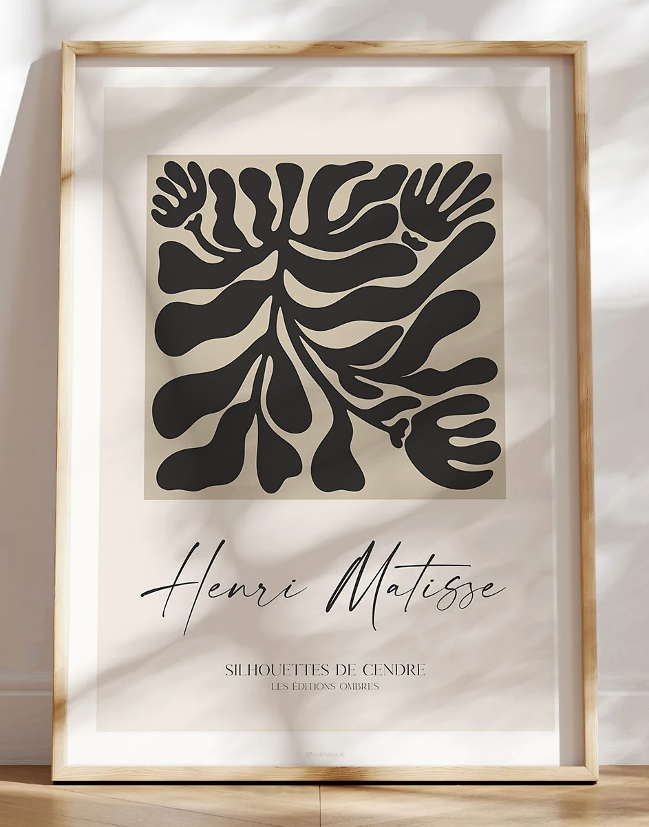 Henri Matisse kunstplakat - Silhouettes de cendre I