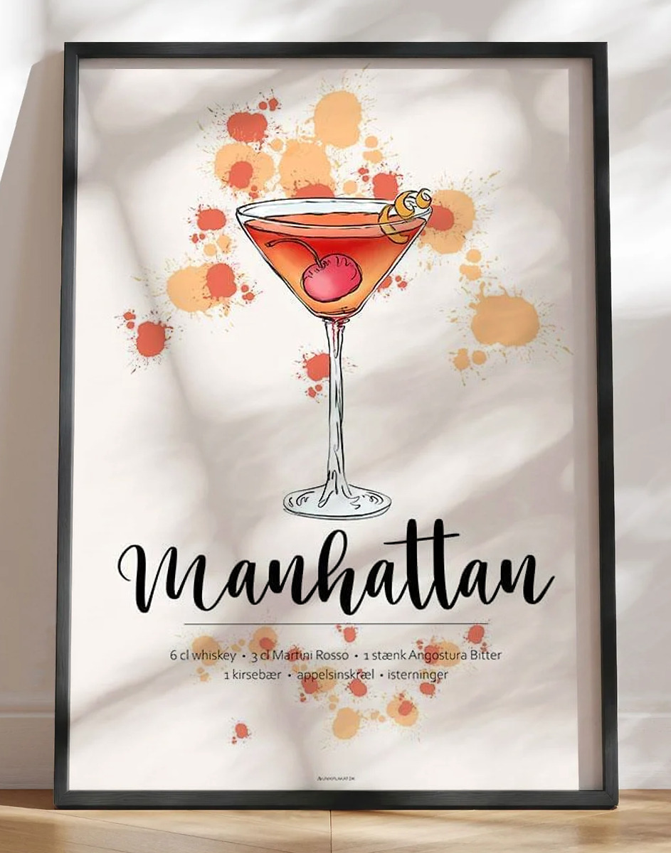 Manhattan opskrift plakat