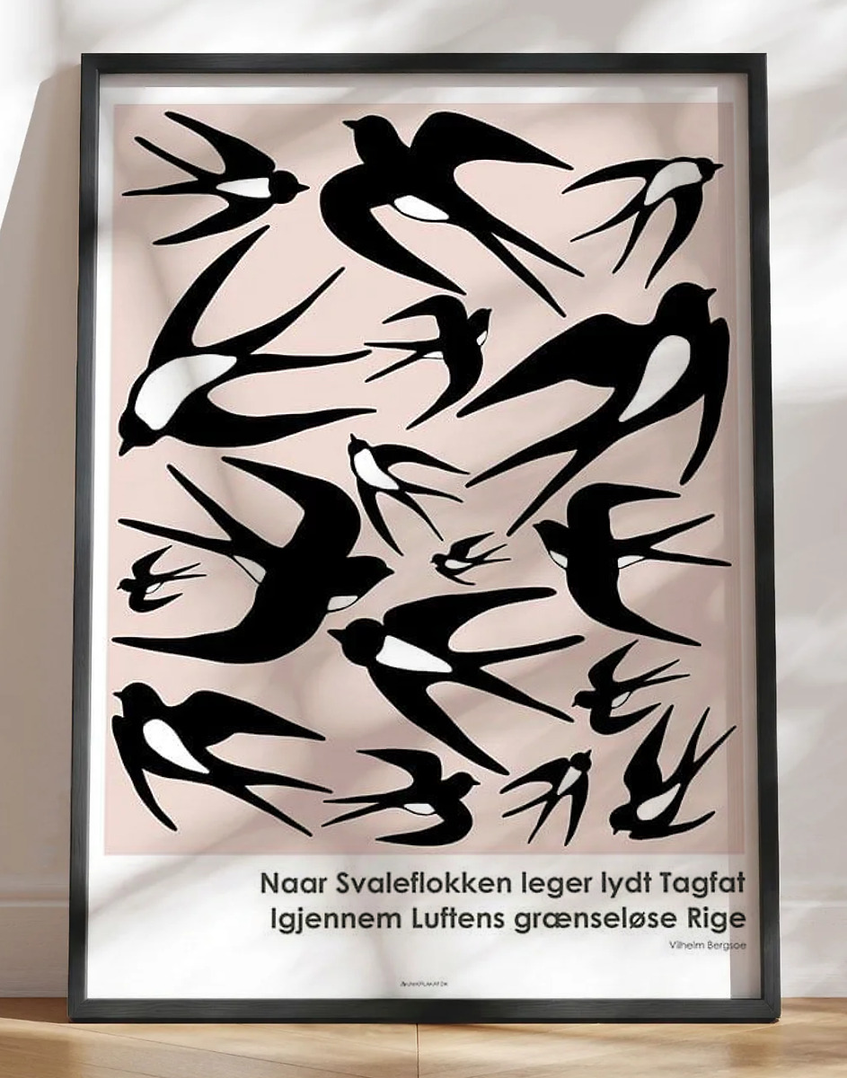 Grafisk plakat - svaleflokken