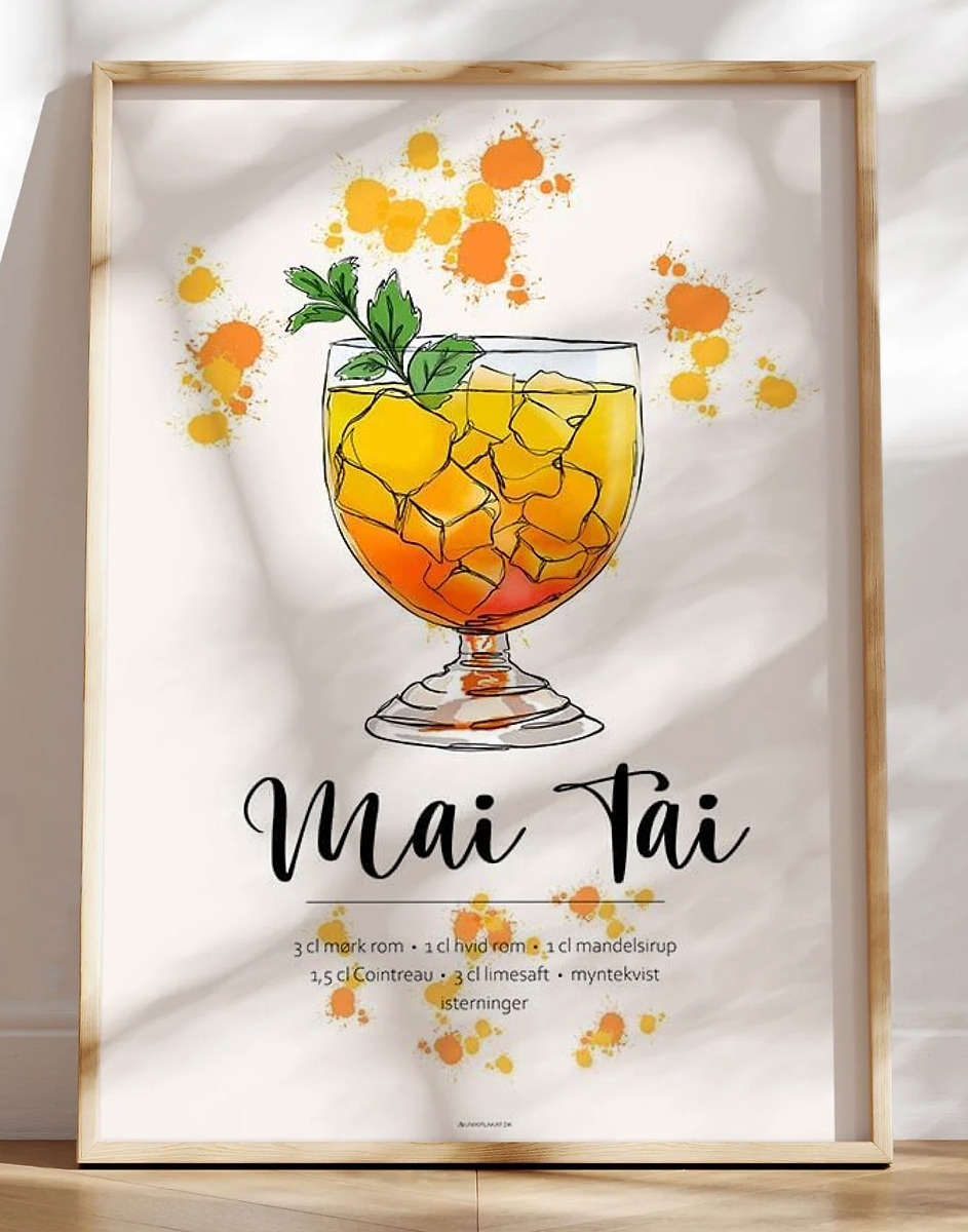 Mai Tai opskrift plakat