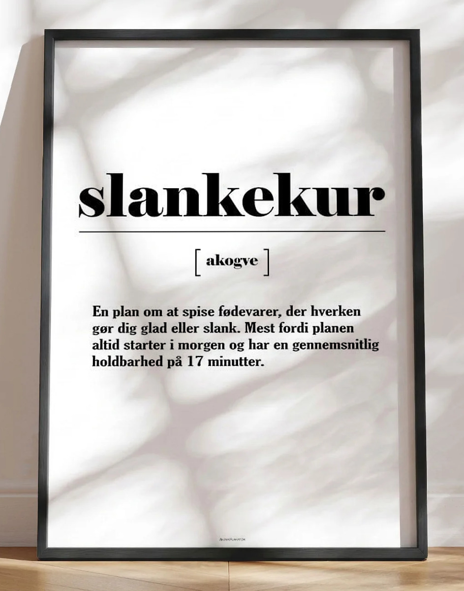 Definitionsplakat - Slankekur