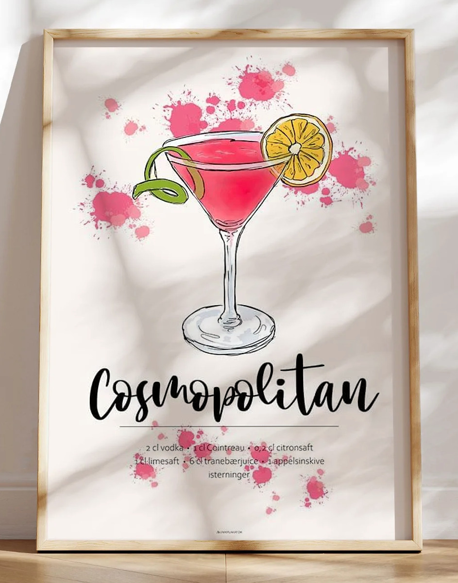 Cosmopolitan opskrift plakat