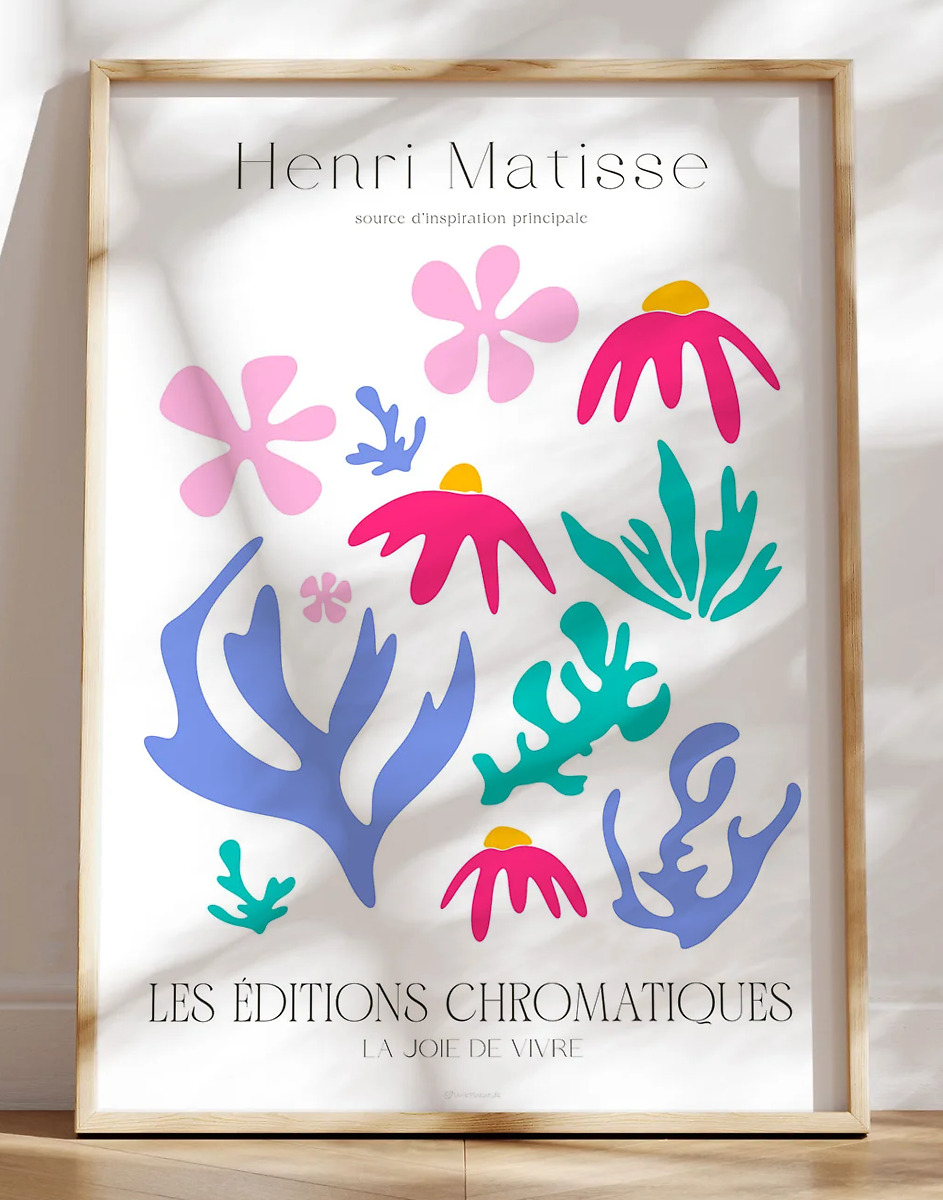 Farverig Matisse plakat - La Joie de Vivre