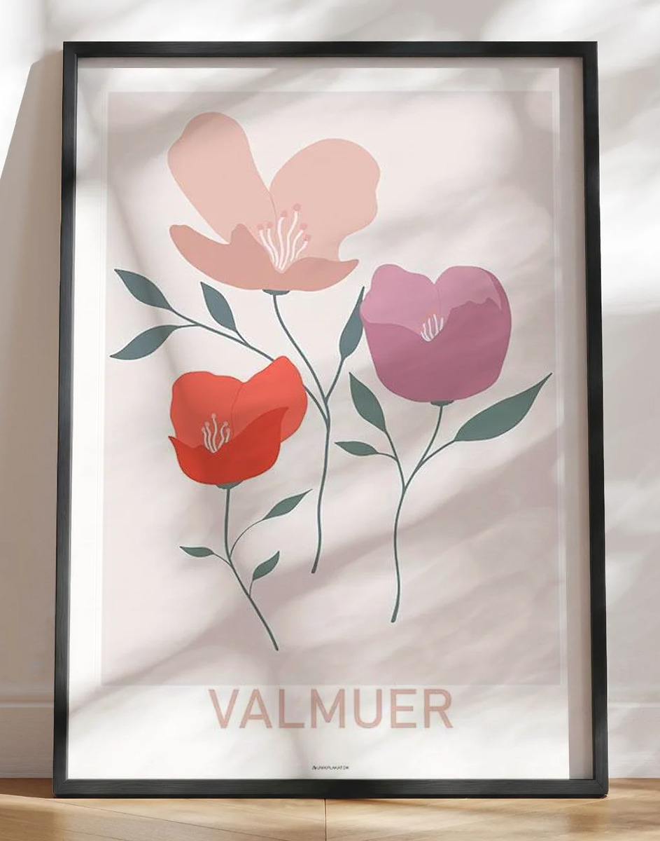 Kunstplakat med valmuer