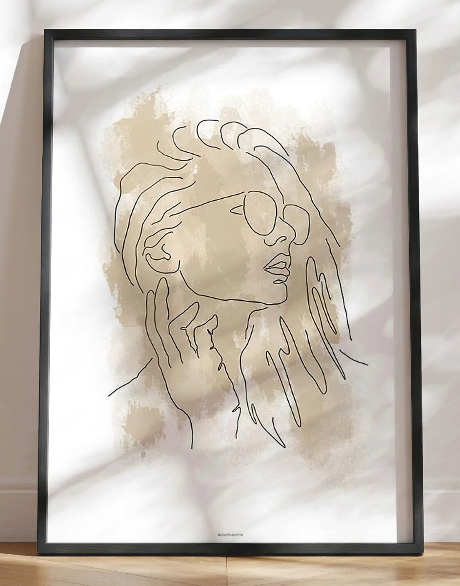 Kunstplakat - Woman in beige no. 2