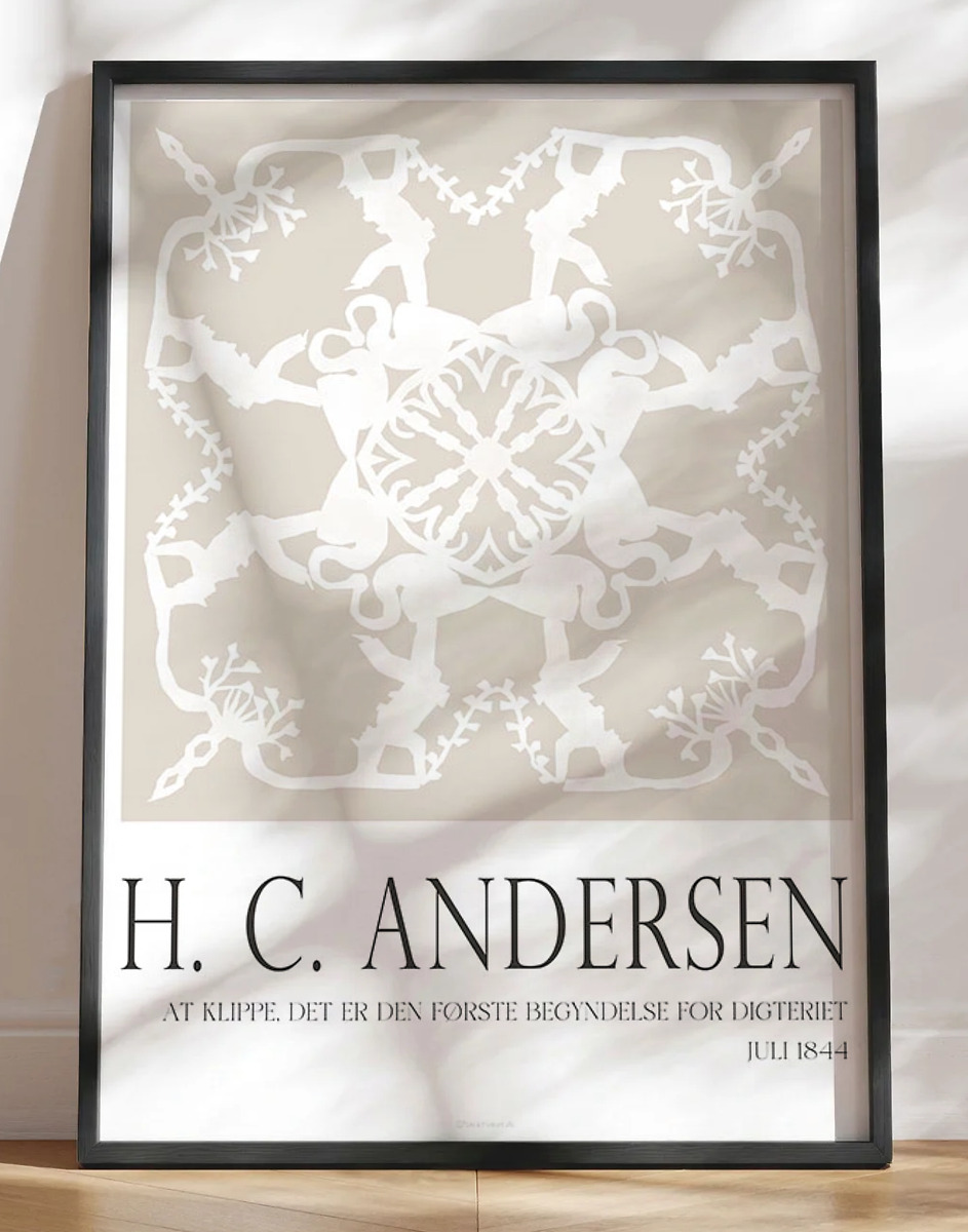 H. C. Andersen papirklip plakat - Papirklip 1844