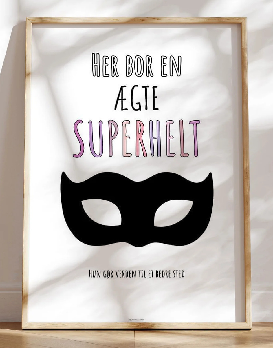 Superhelteplakat - pige