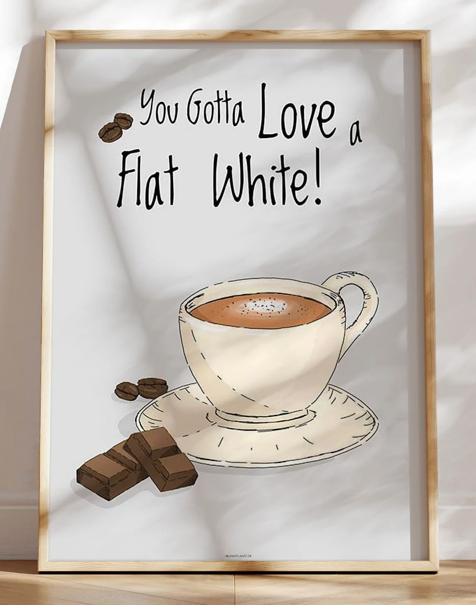 Kaffeplakat - Flat White
