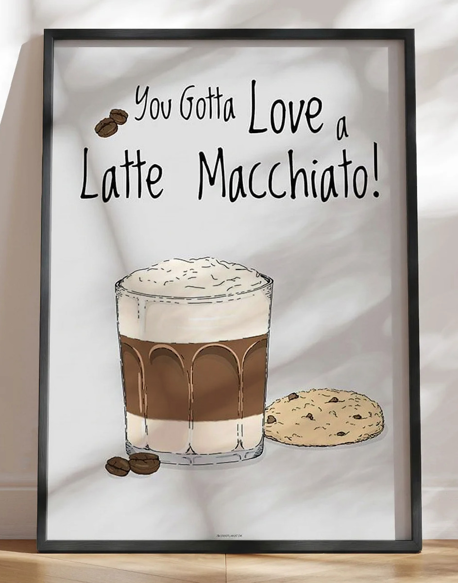 Kaffeplakat - Latte Macchiato