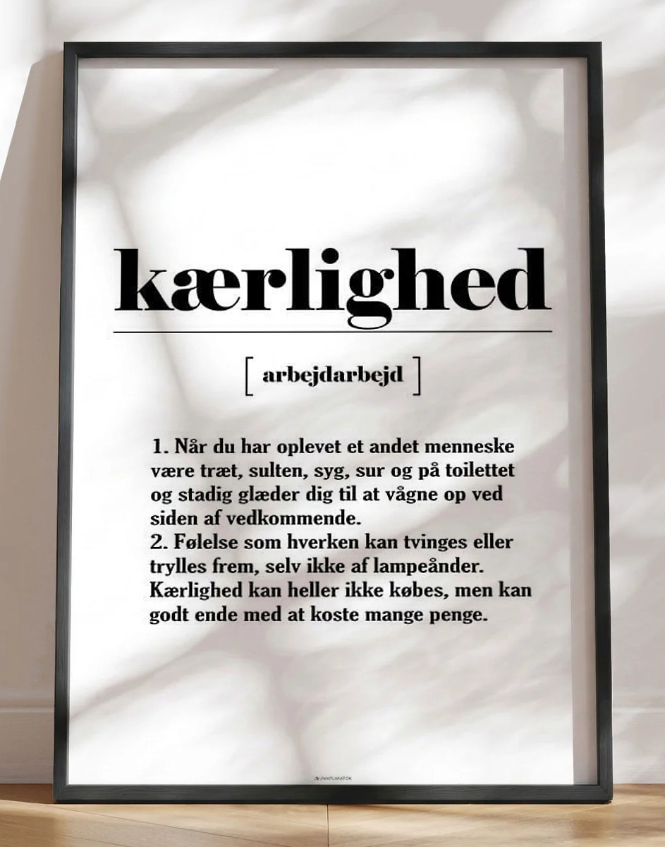 Definitionsplakat kærlighed