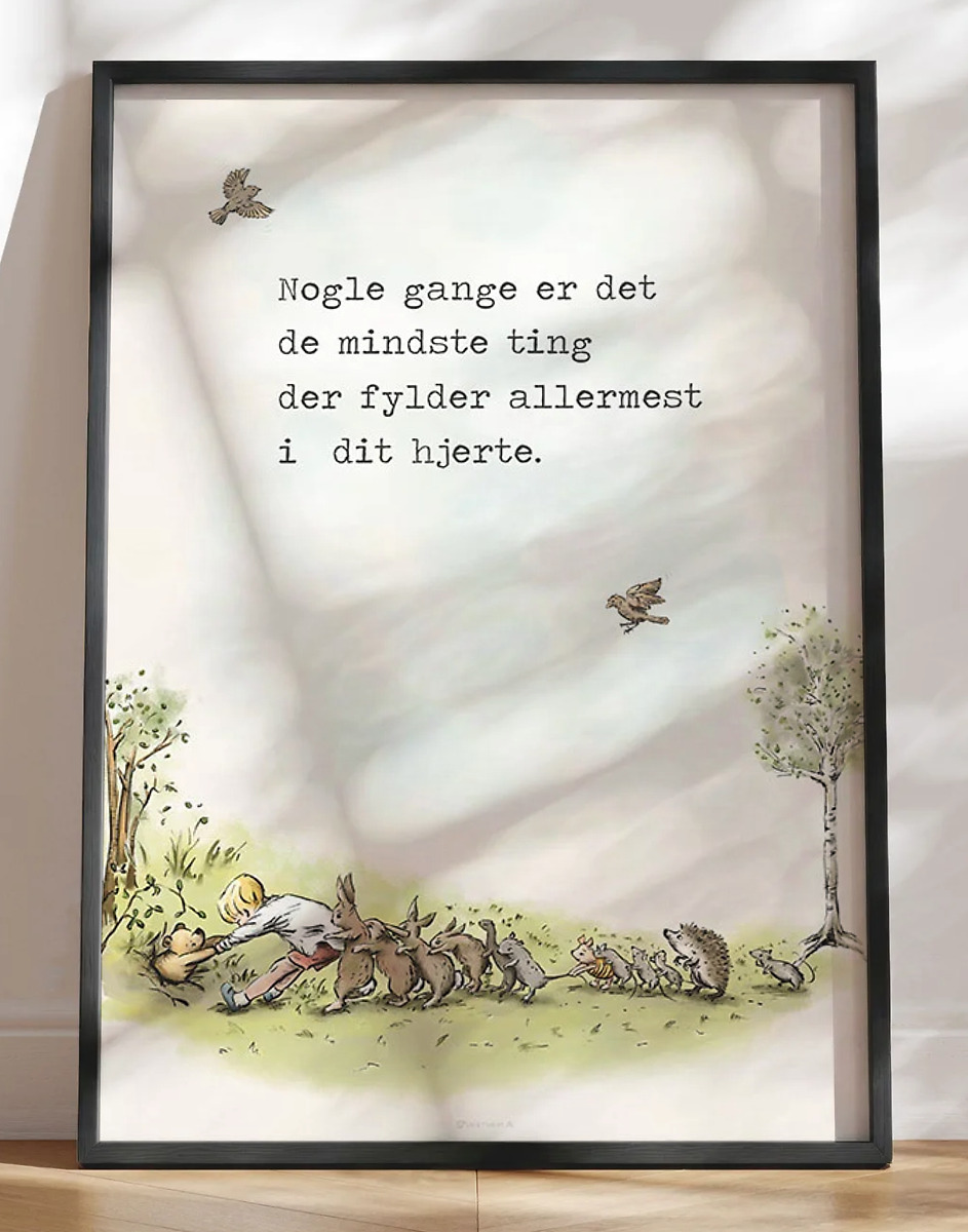 Peter Plys plakat - De mindste ting