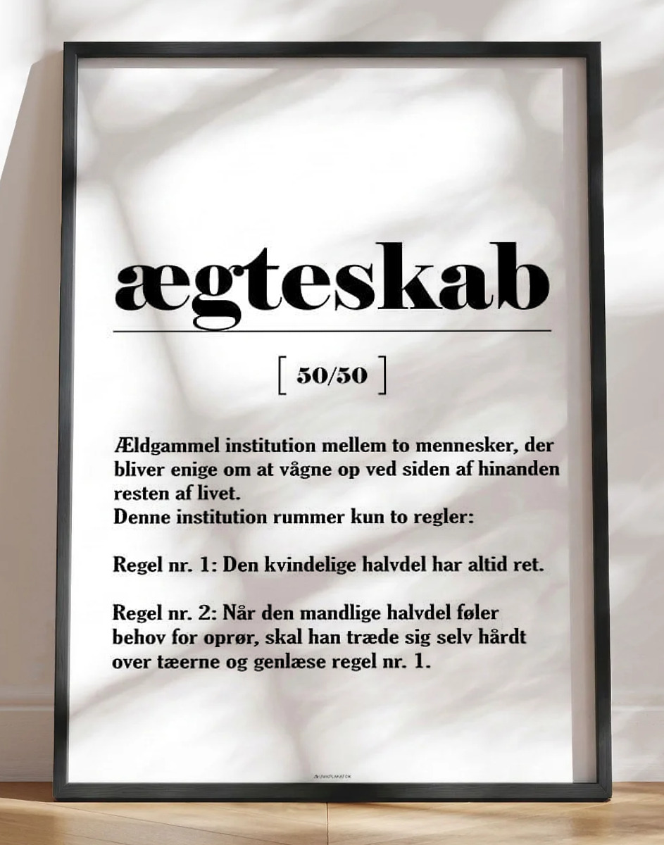 Definitionsplakat ægteskab