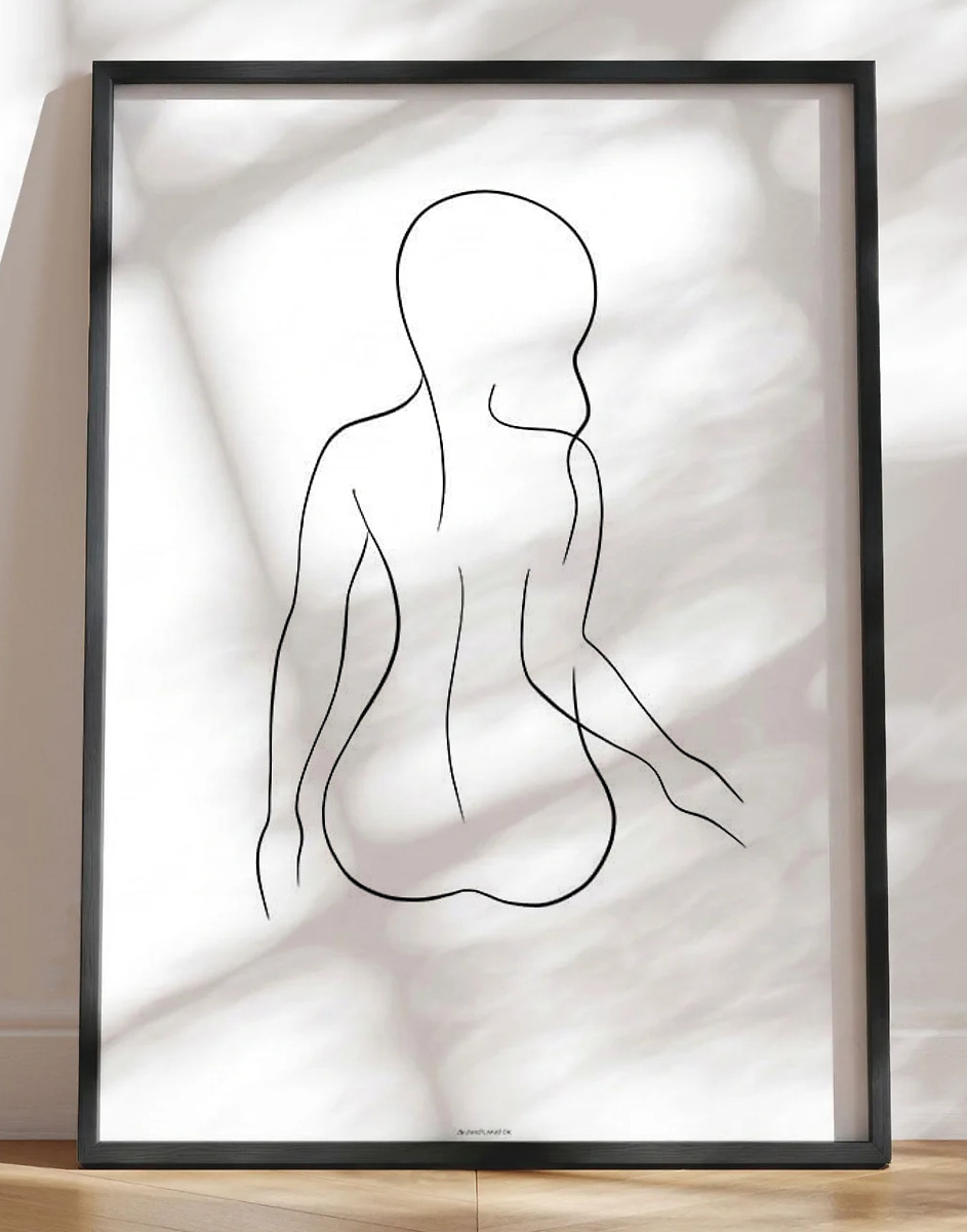 Line art - Woman no. 3 plakat