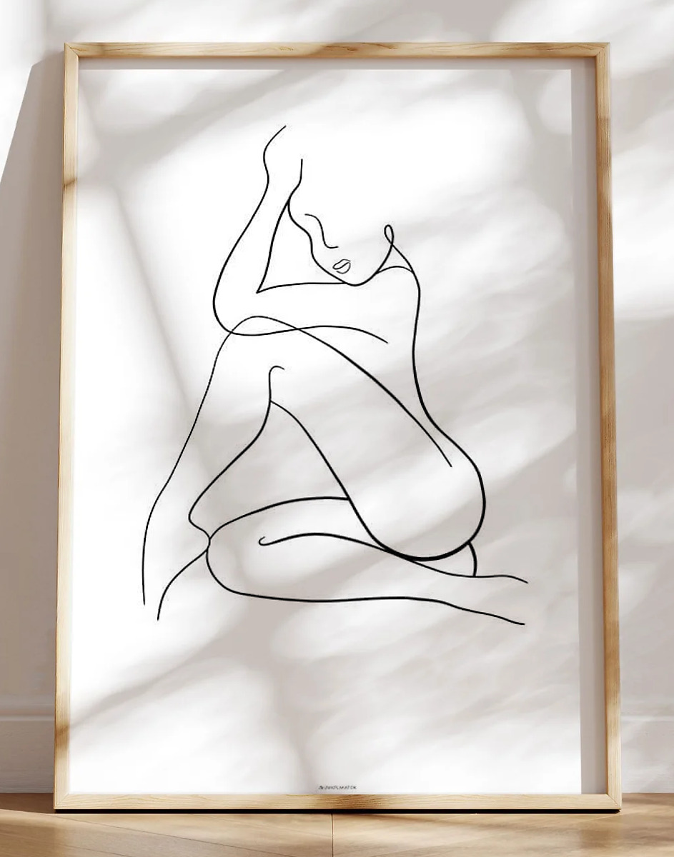 Line art - Woman no. 1 plakat