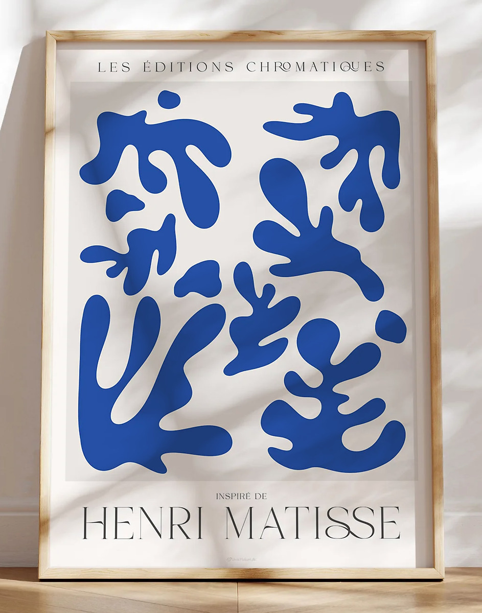 Blå Matisse plakat - Les Editions Chromatiques