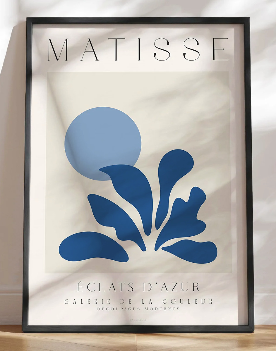 Matisse plakat blå - Eclats d'azur