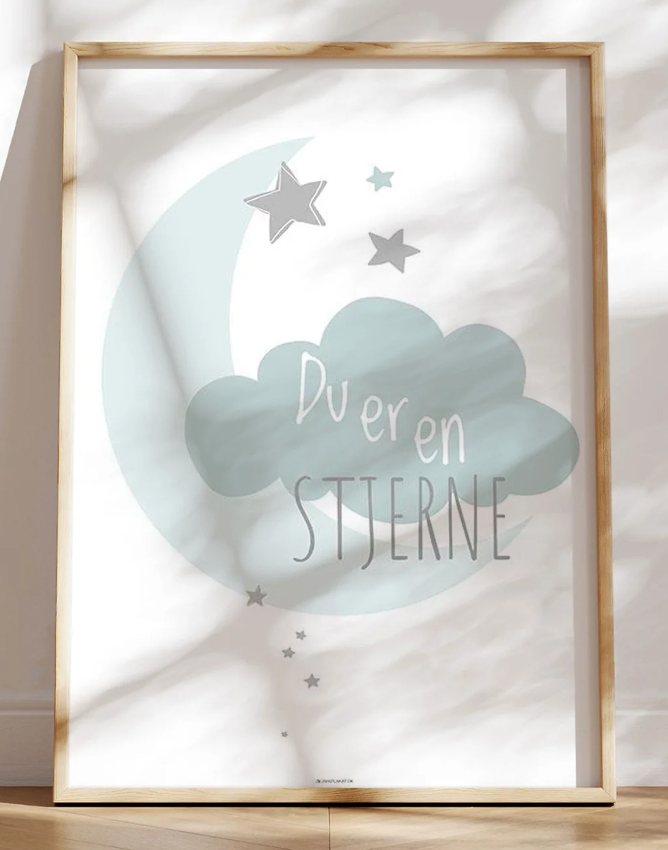 Du er en stjerne børneplakat