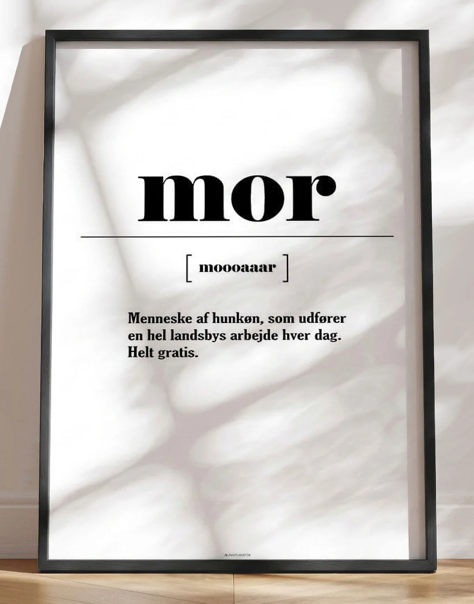 Mor plakat - sjov definition af mor