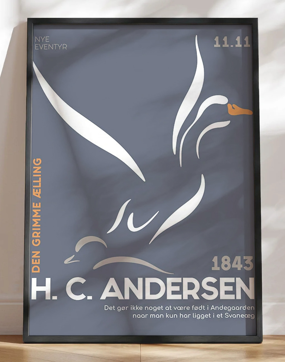 Grafisk H. C. Andersen plakat - Den grimme ælling