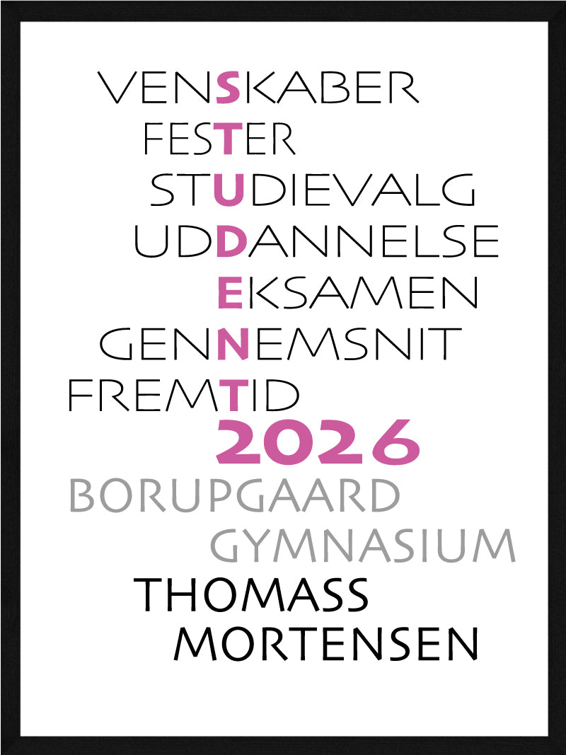 Personlig studenter plakat
