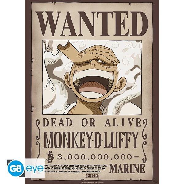 One Piece - Wanted Luffy Wano - Poster/Plakat 52x38cm