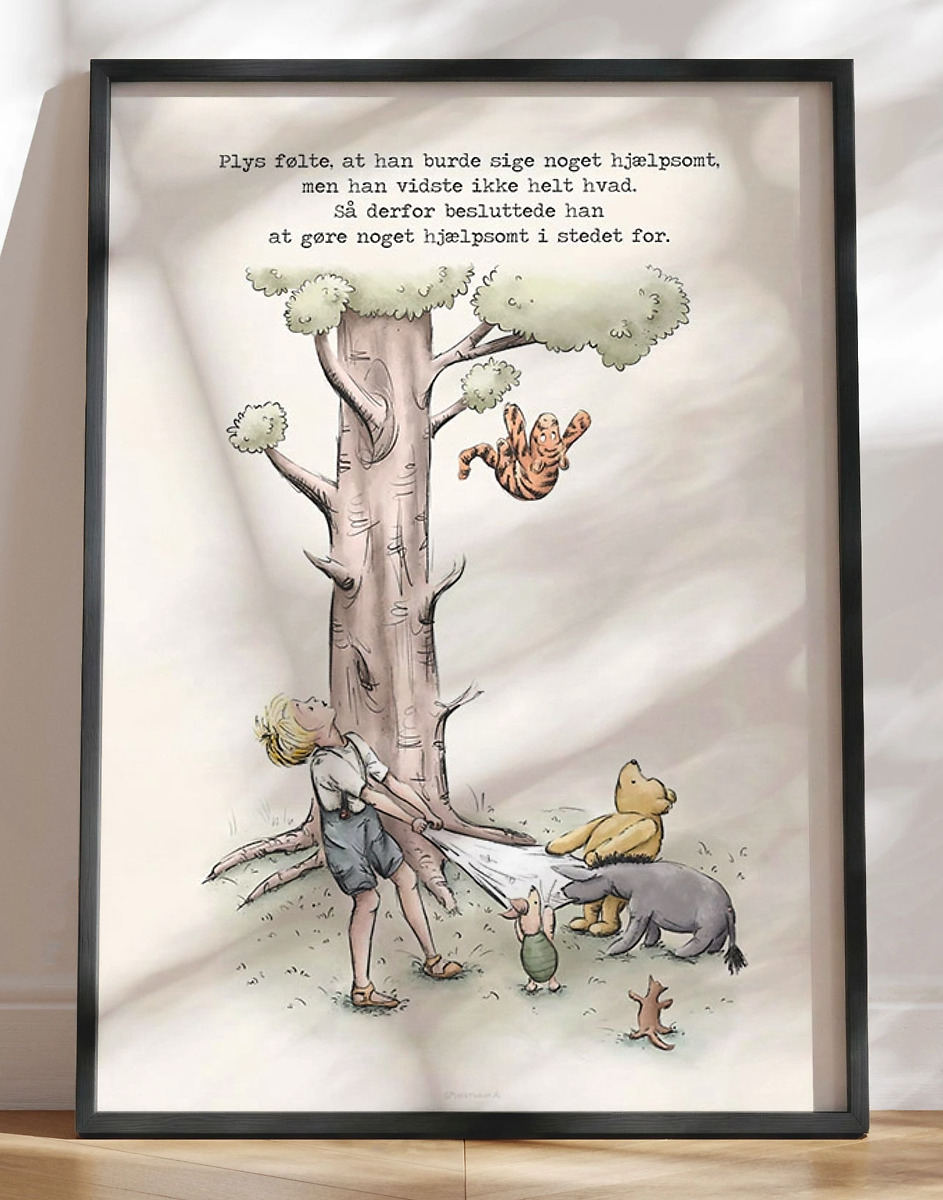 Peter Plys plakat - Gøre noget hjælpsomt
