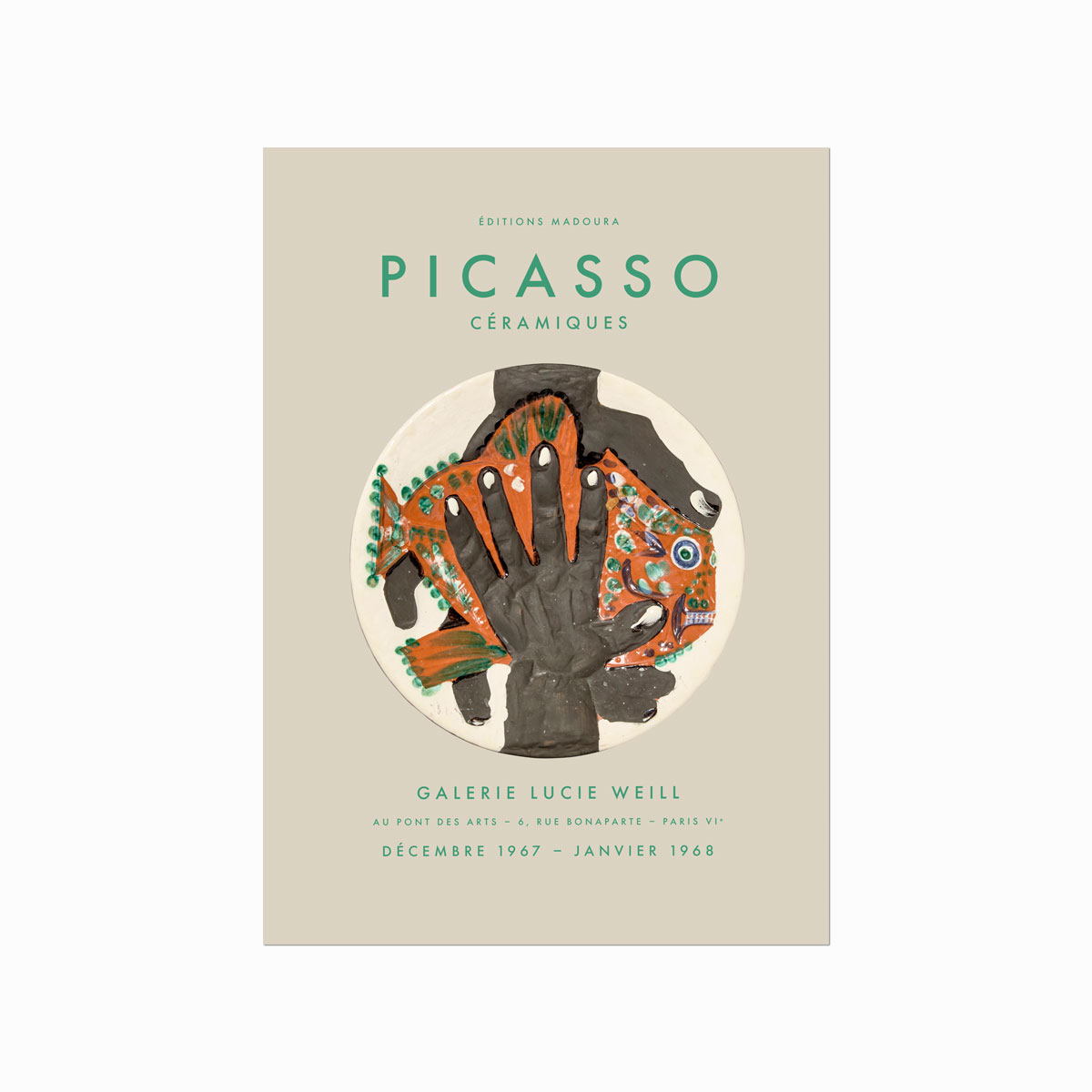 Pablo Picasso plakat  Mains au poisson