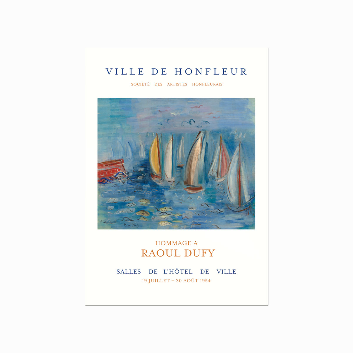 Raoul Dufy  Régates à la jetée rouge au Havre