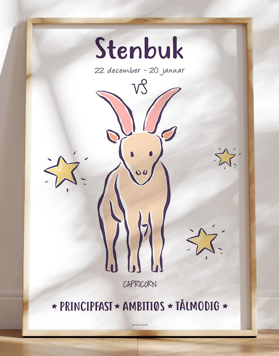 Stjernetegn plakat stenbuk