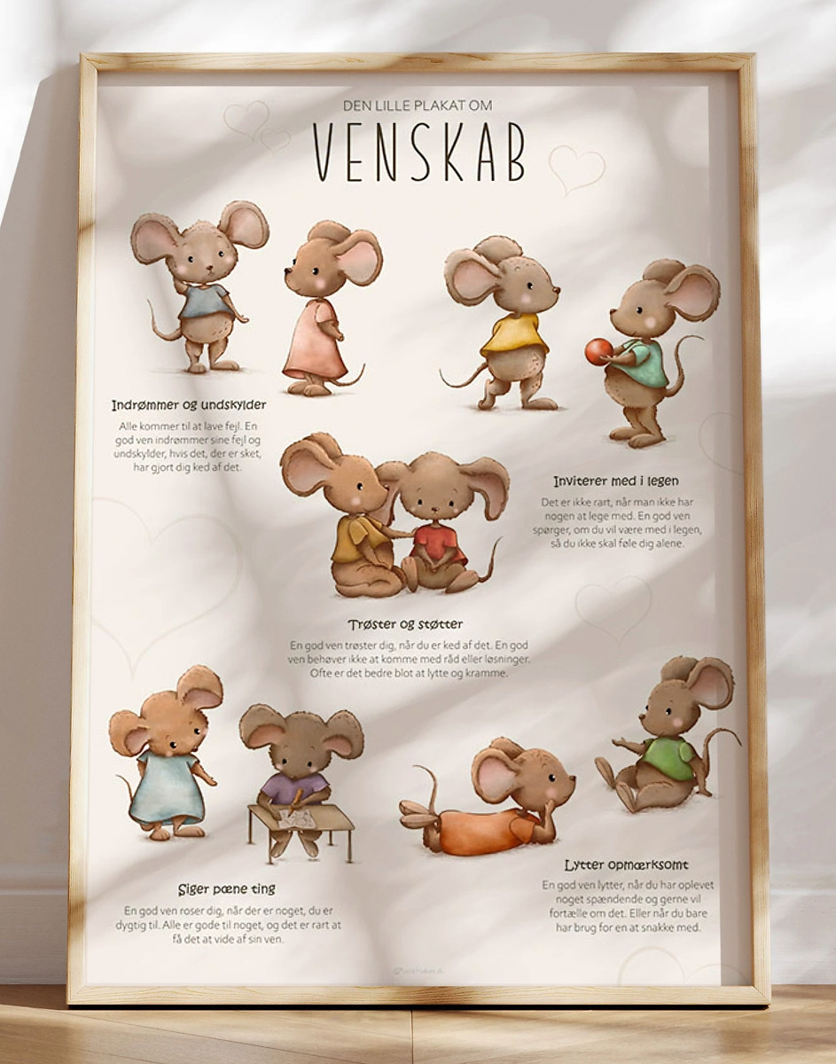 Venskabsplakat - Samtaleplakat om venskab til børn