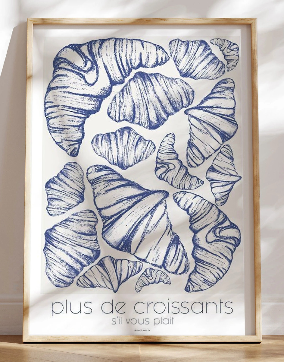 Plus de croissants - Madplakat til køkkenet