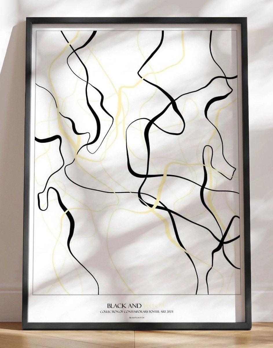 Grafisk plakat - Black and Yellow