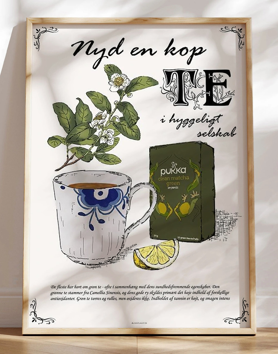 Te plakat - grøn te