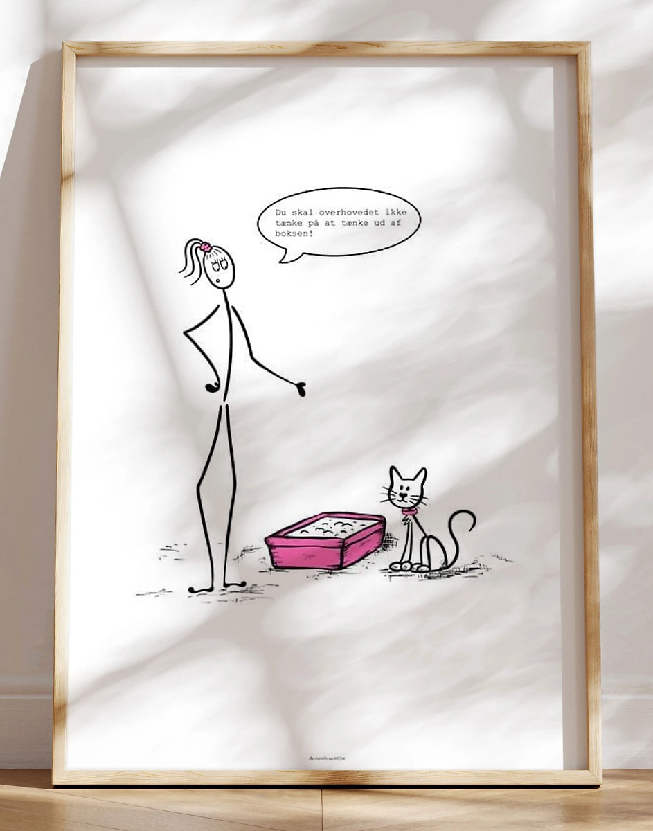 Stickwoman plakat - kattebakken