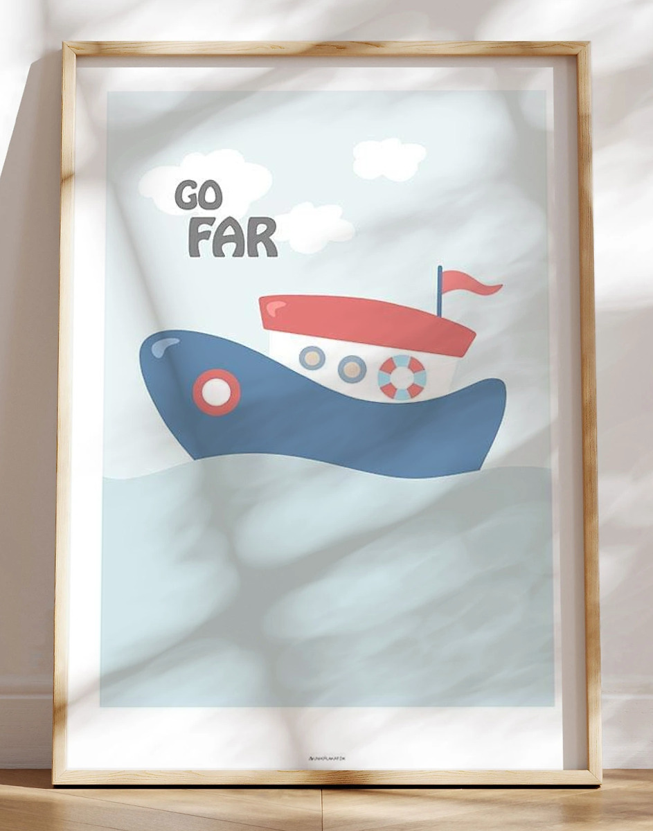 Børneplakat - Skib
