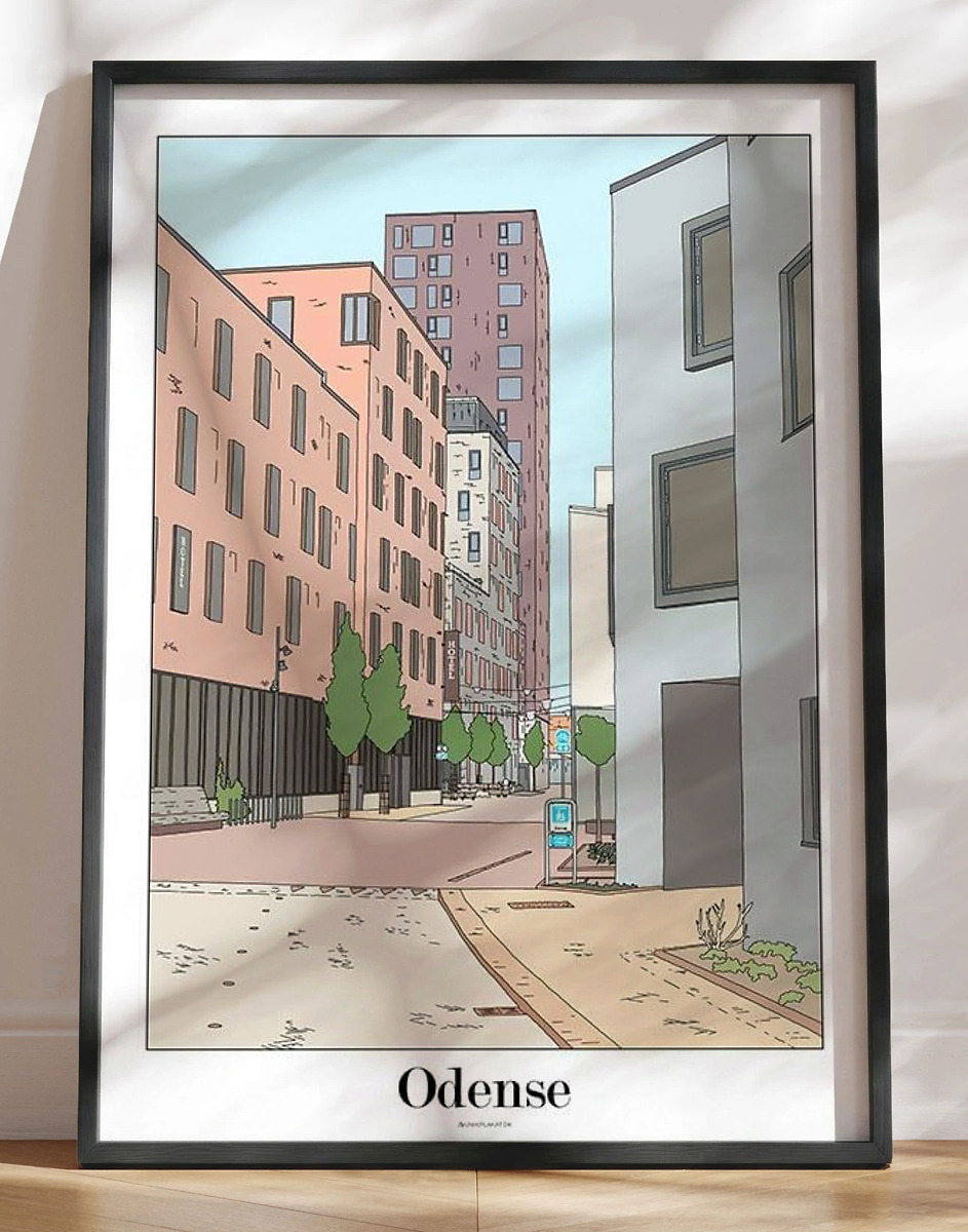 Byplakat Odense - Odense midtby