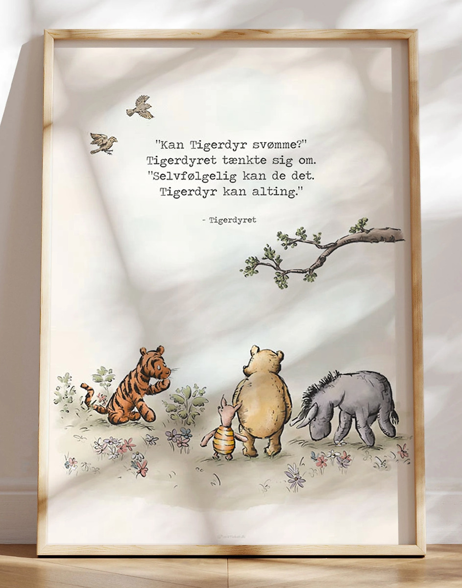 Tigerdyr kan alt plakat - Peter Plys